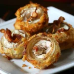 Crispy Chicken Bacon Ranch Cheese Stuffed Onion Ring Bombs