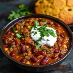 Four Bean Spicy Crockpot Chili