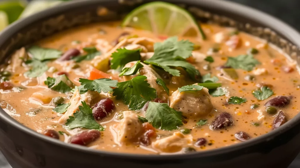 Keto Cream Cheese Chicken Chili