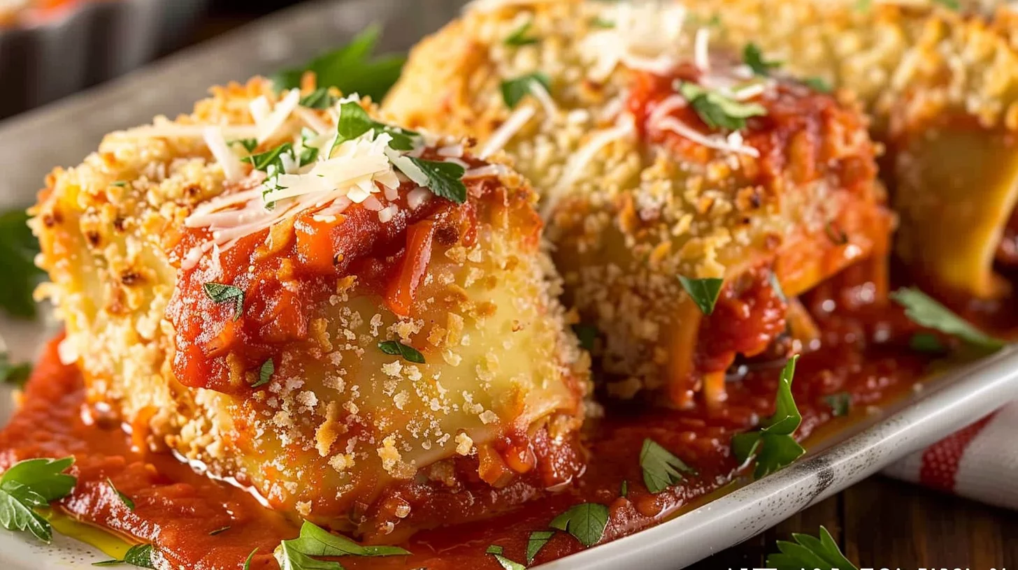 Lasagna Roll Ups With A Crunchy Coating