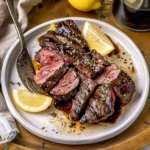 Marinated Venison Backstrap With Soy Balsamic and Lemon Marinade