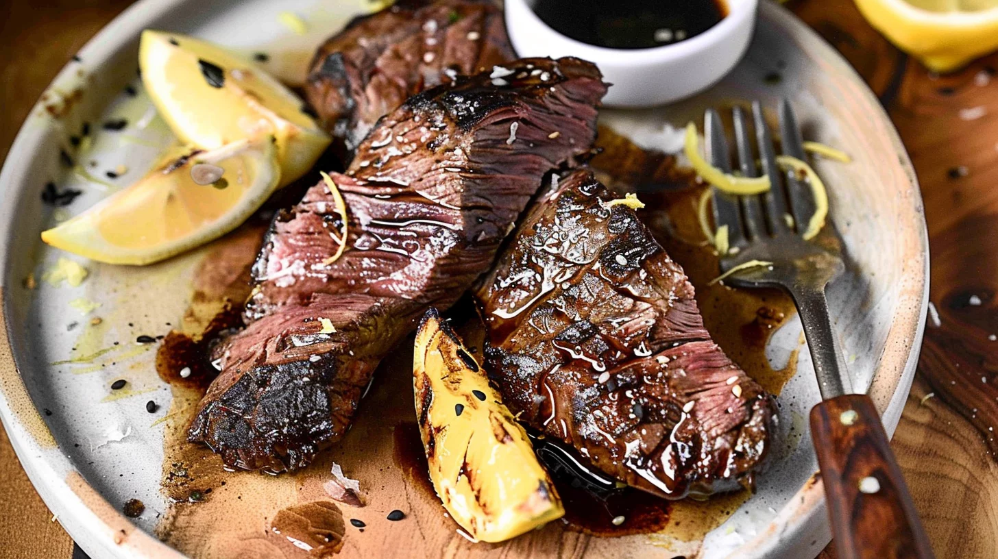 Marinated Venison Backstrap With Soy Balsamic and Lemon Marinade