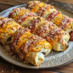 Monster Bacon Cheeseburger Pizza Roll Bombs
