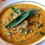 Roasted Pumpkin Soup With Sizzled Sage