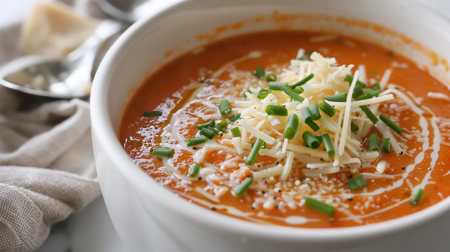 Roasted Red Pepper Gouda Soup