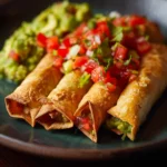 Rolled Taquitos Fresh Salsa and Guacamole