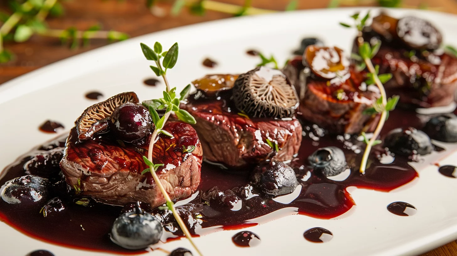 Scandinavianstyle Venison Tenderloin With Blueberrymorel Sauce