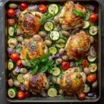 Sheet Pan Mediterranean Chicken and Zucchini