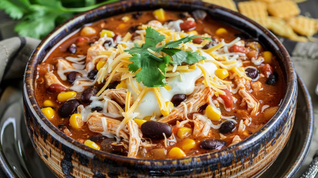 Slow Cooker Cream Cheese Chicken Chili