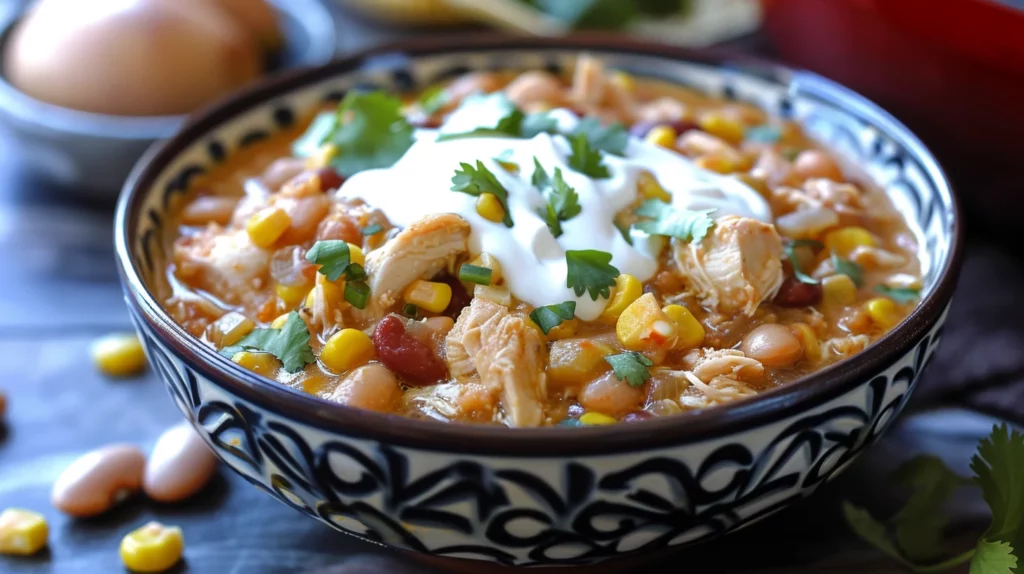 Slow Cooker Creamy White Chicken Chil