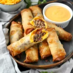 Triple Cheese Bacon Cheeseburger Egg Rolls