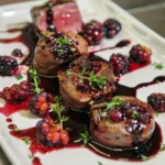 Venison Backstrap With Mixed Berry Balsamic Reduction