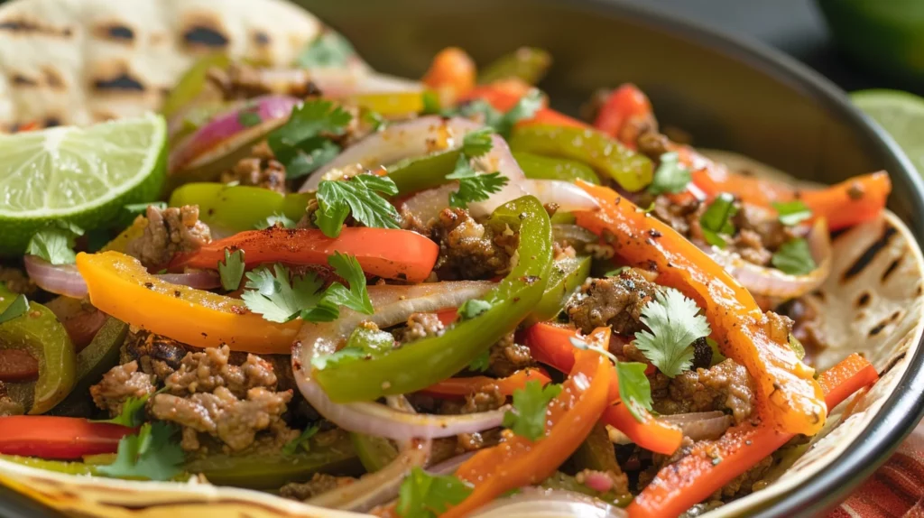 30 Minute Ground Beef Fajitas