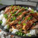 Caramelised Soy Chicken In Garlic Ginger Broth With Rice