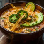 Chicken Tortilla Soup With Fresh Toppings