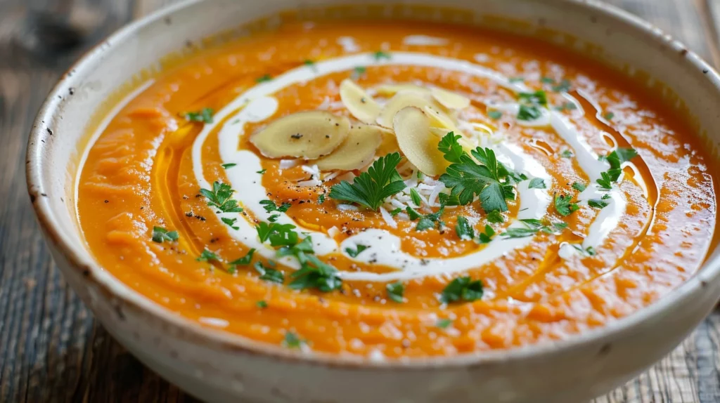 Creamy Carrot Ginger Soup Recipe