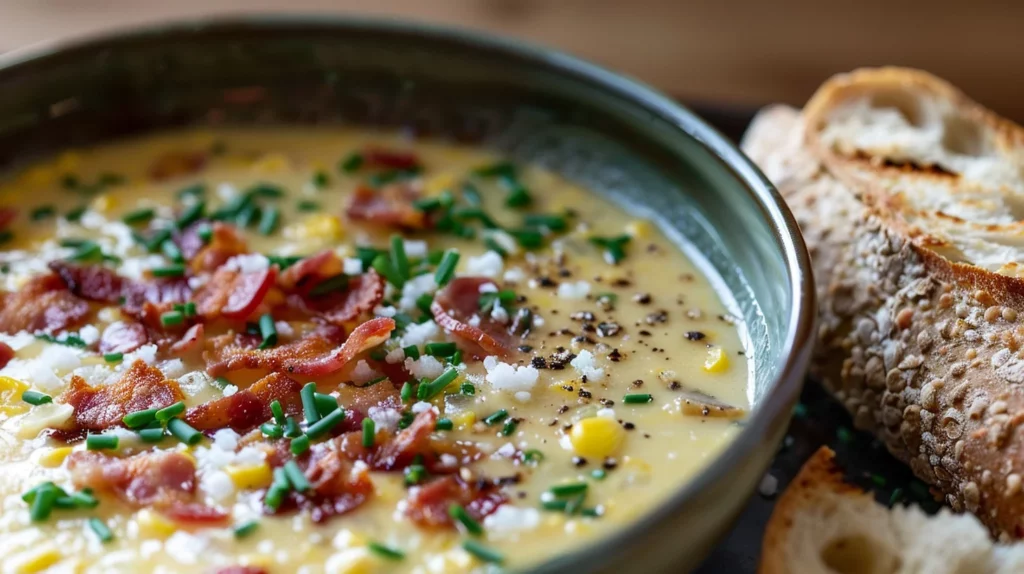 Creamy Corn Chowder With Bacon