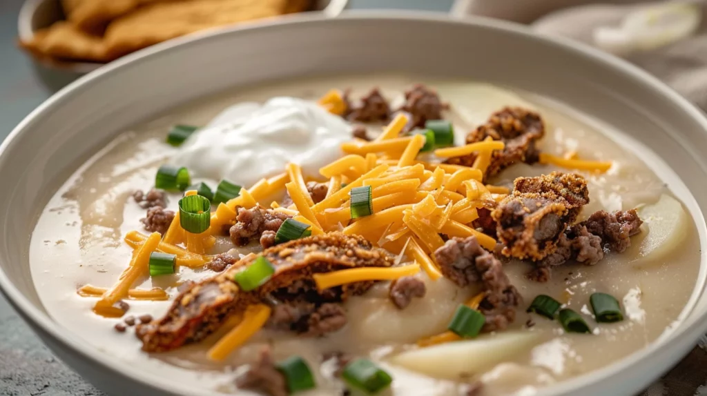Creamy Ground Beef and Potato Soup