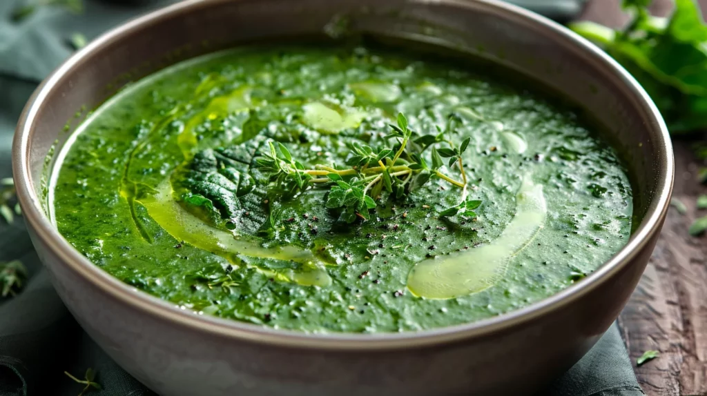 Creamy Spinach Soup With Herbs