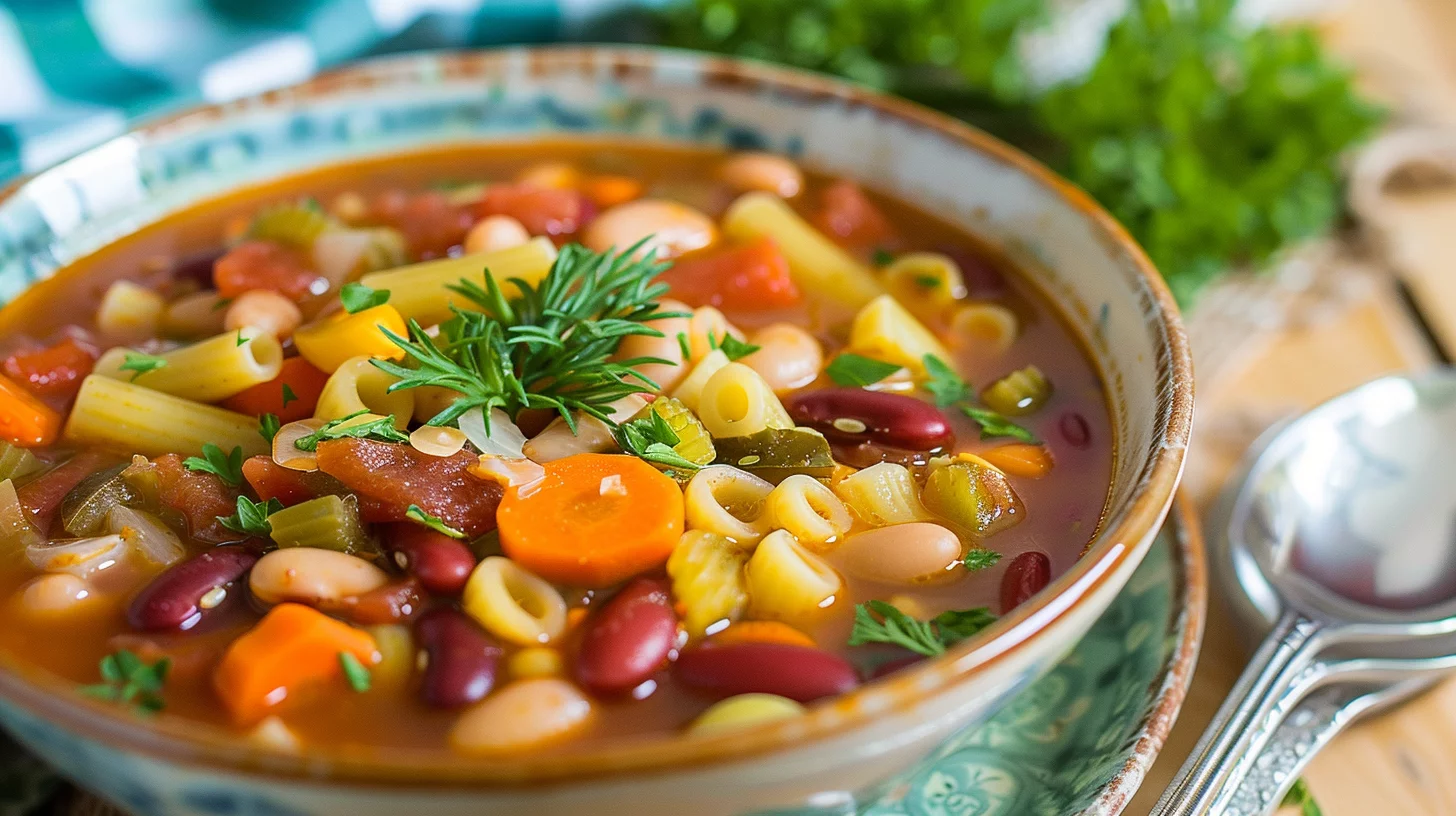 Easy Minestrone Soup Packed With Veggies