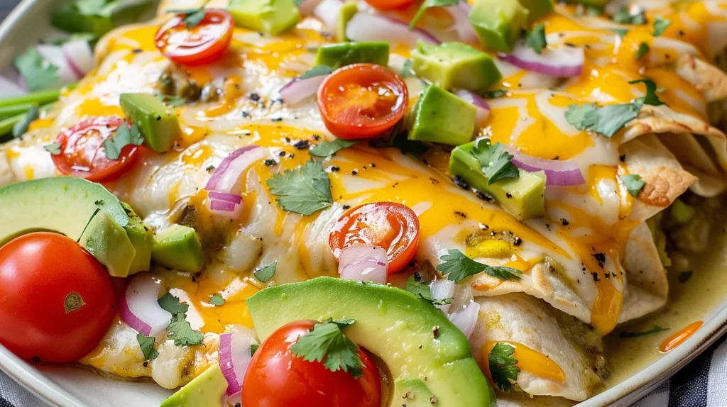 Green Chile Chicken Enchiladas