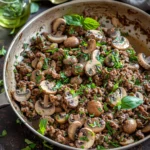 Ground Beef and Mushroom Skillet