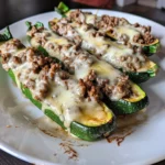 Ground Beef and Zucchini Boats