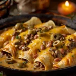 Ground Beef Enchiladas With Cheese Sauce