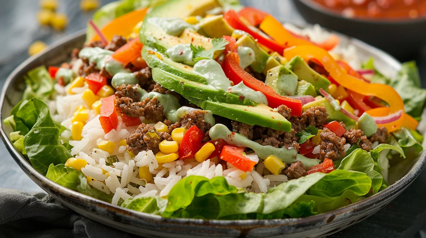 Ground Beef Taco Salad Bowls