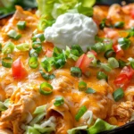 Hearty Crockpot Chicken Enchilada Casserole