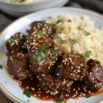 High Protein Slow Cooker Garlic Buttered Beef Bites