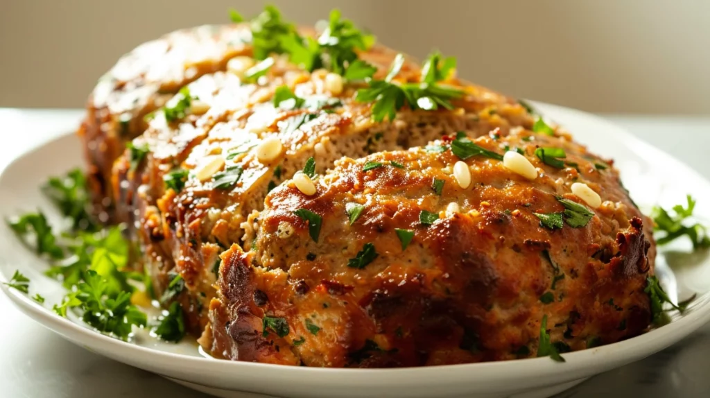Melt In Your Mouth Garlic Parmesan Chicken Meatloaf