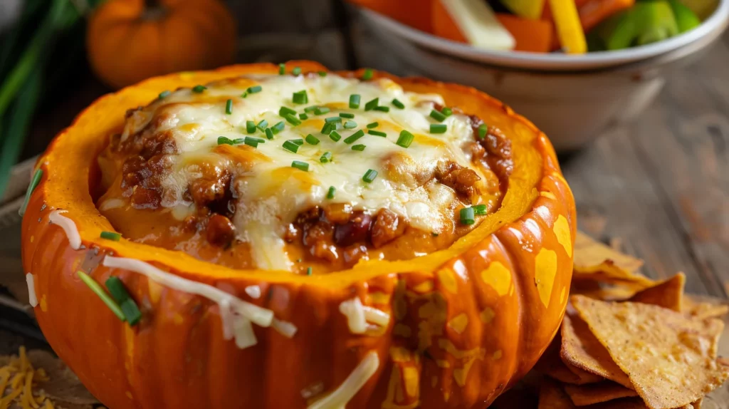 Pumpkin Chili Cheese Dip