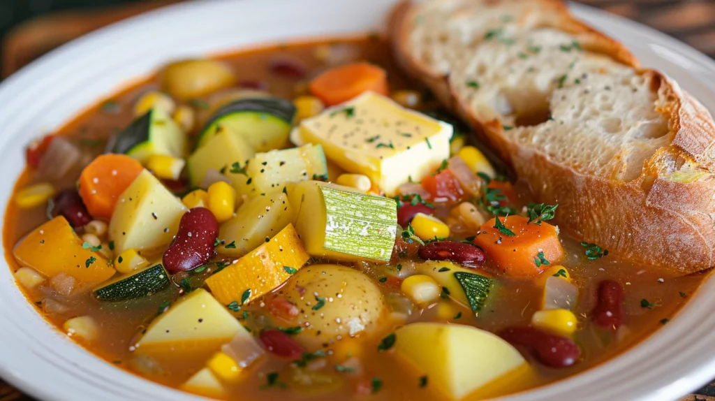 Rustic Vegetable Soup From Scratch