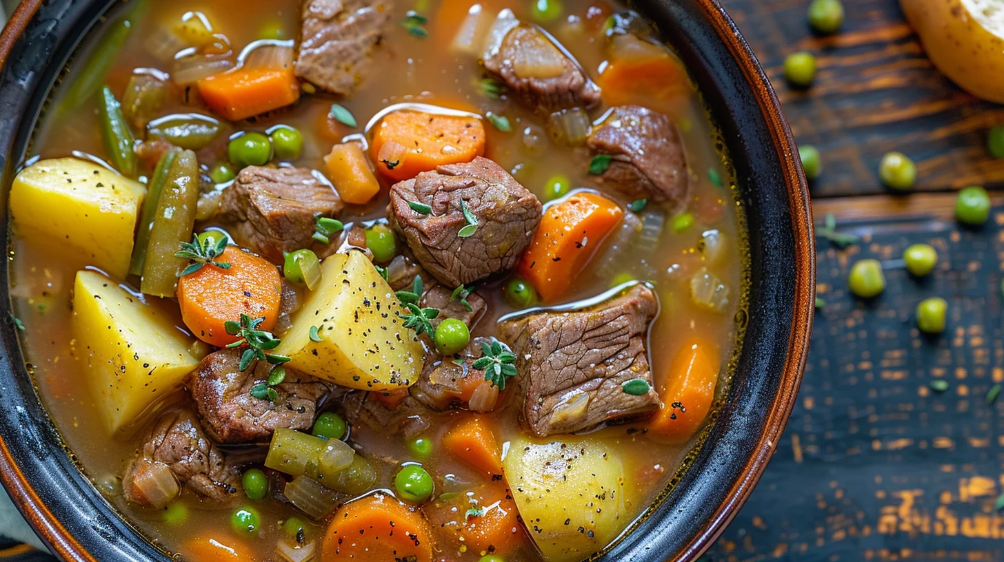 Slow Cooker Beef and Vegetable Soup