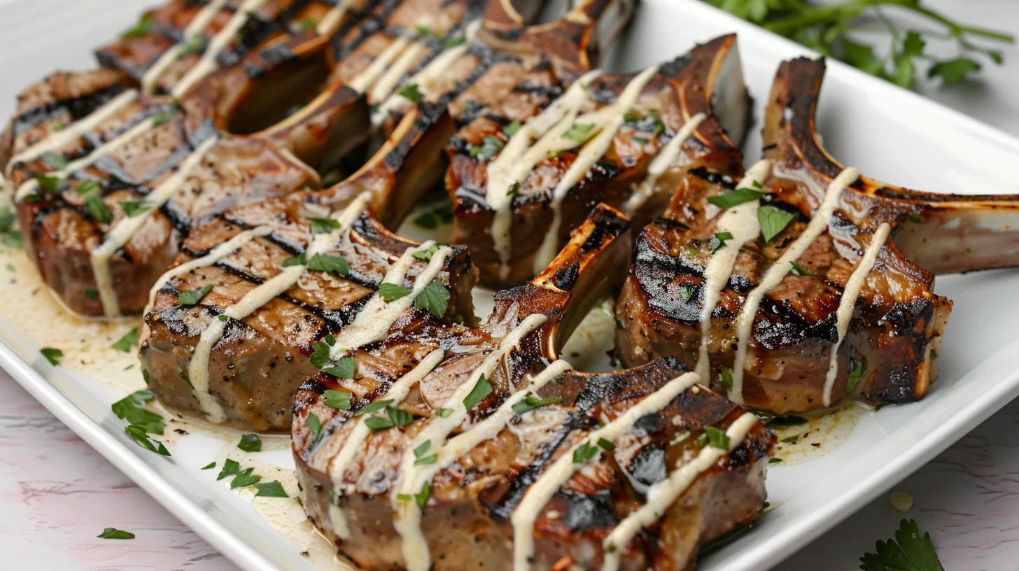 Slow Cooker Lambchops With Garlic Parmesan Sauce