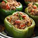 Slow Cooker Stuffed Bell Peppers