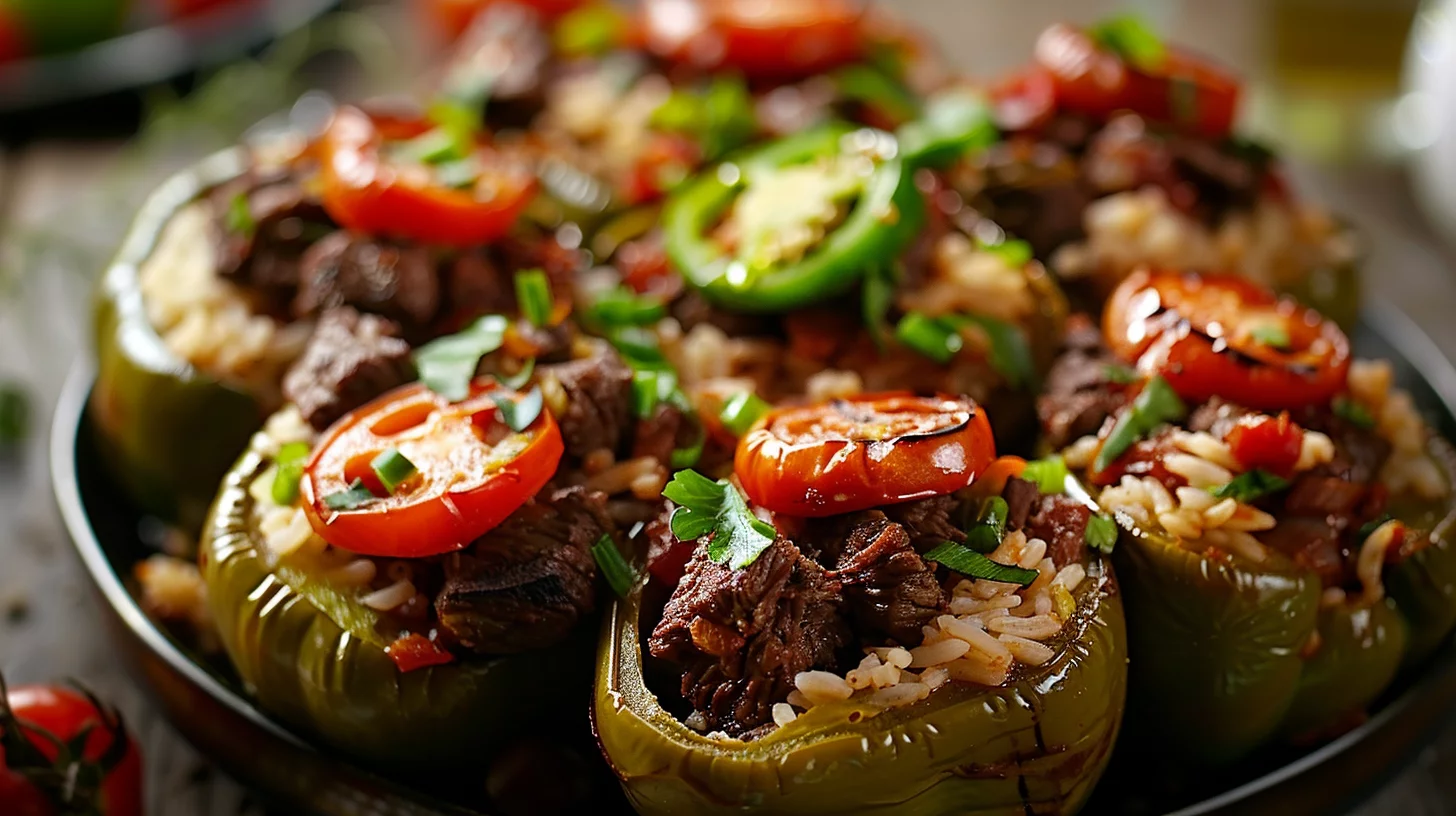 Slow Cooker Stuffed Bell Peppers