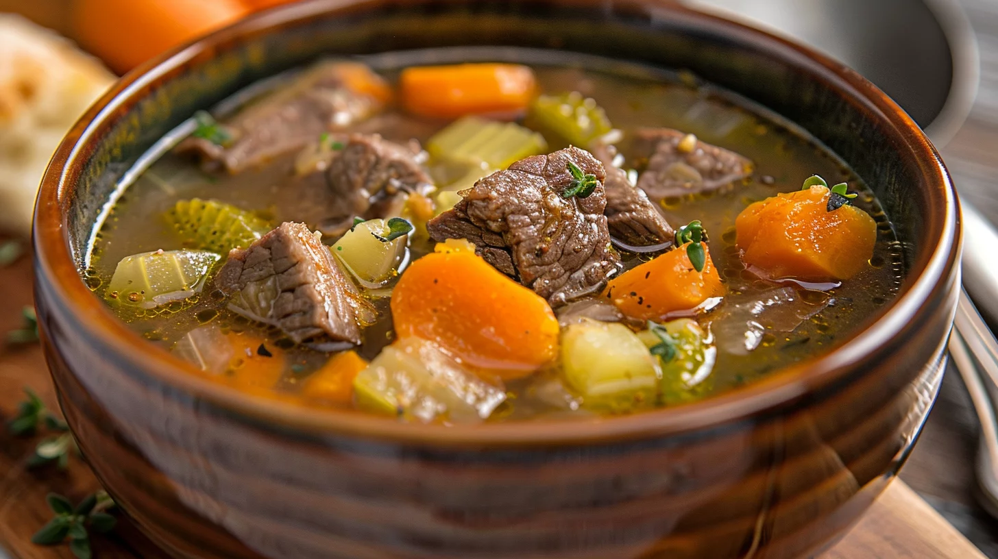 Slow Cooker Vegetable Beef Soup