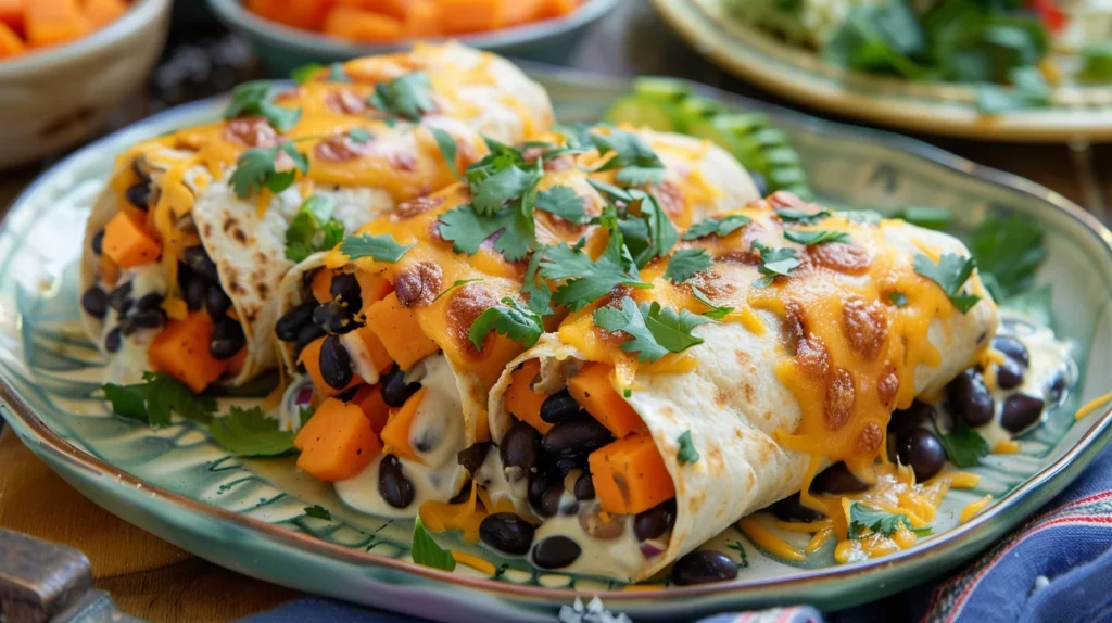 Sweet Potato Black Bean Burritos
