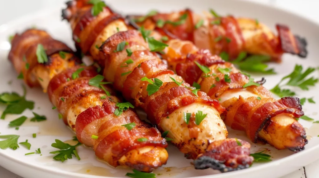 Air Fryer Bacon-Wrapped Chicken