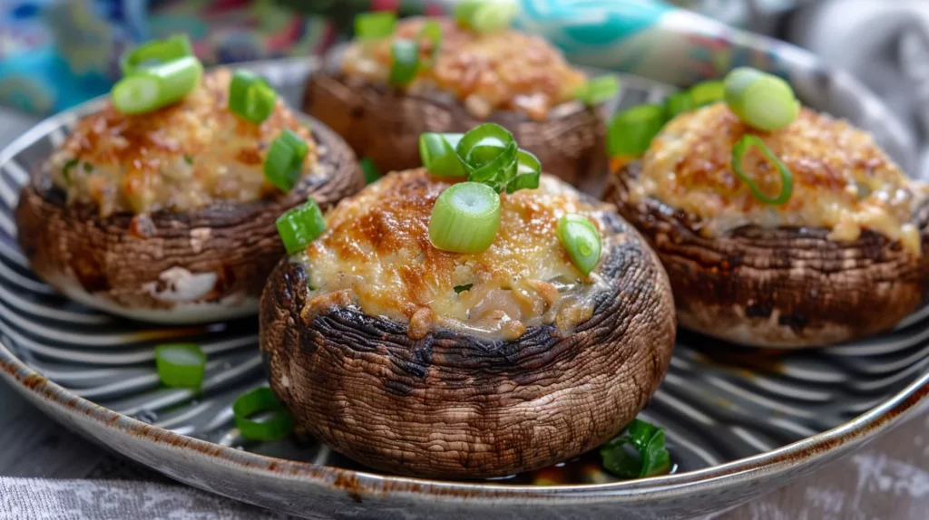 Air Fryer Stuffed Mushrooms