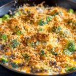 Cheesy Beef & Broccoli Skillet