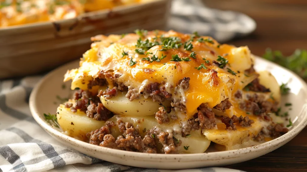Cheesy Beef & Potato Casserole