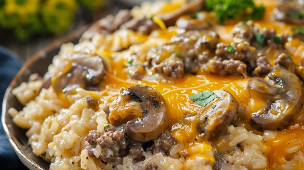 Cheesy Beef & Rice Casserole