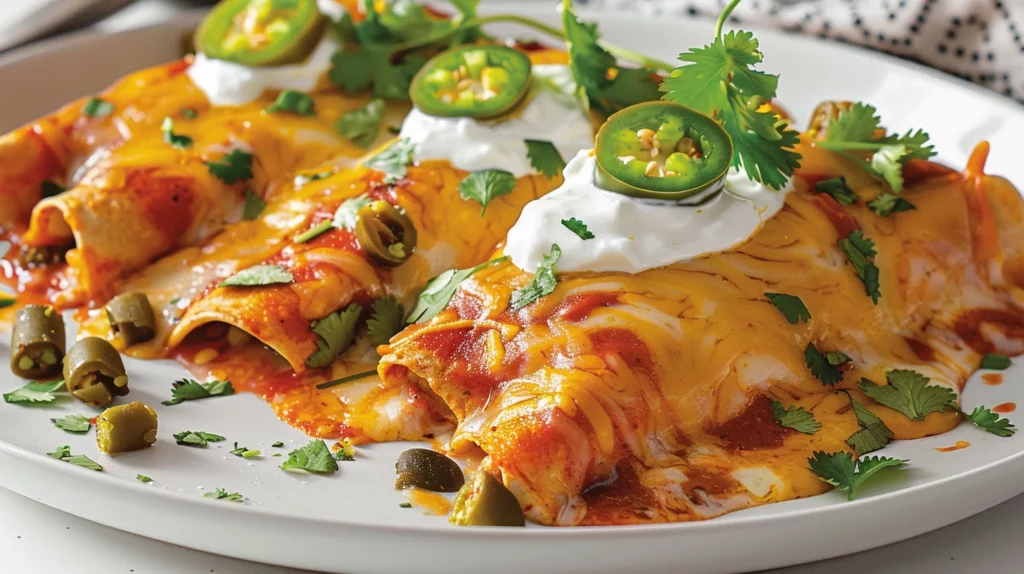 Cheesy Chicken Enchilada Skillet