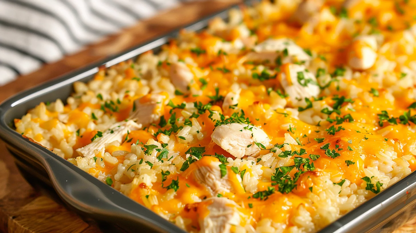 Cheesy Chicken & Rice Casserole