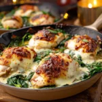 Cheesy Chicken & Spinach Skillet