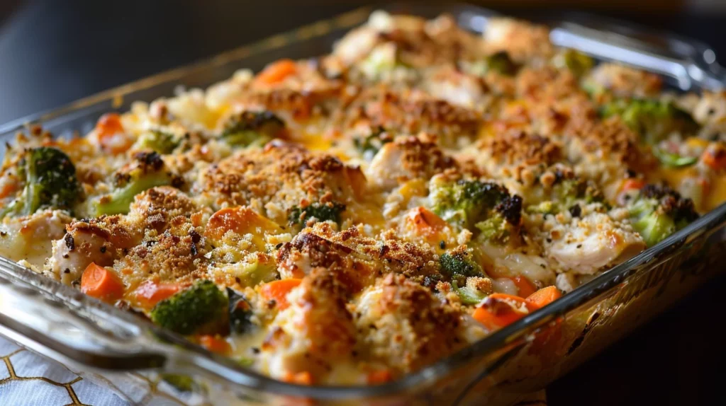 Cheesy Chicken & Veggie Bake