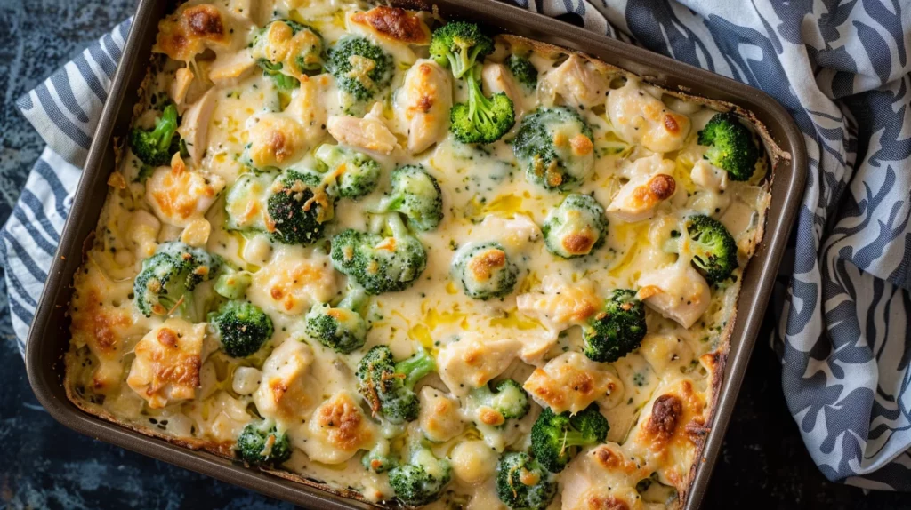 Chicken & Broccoli Alfredo Bake